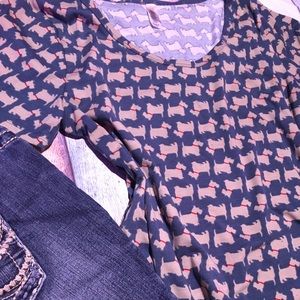 Scotty dog print T-shirt LuLaRoe